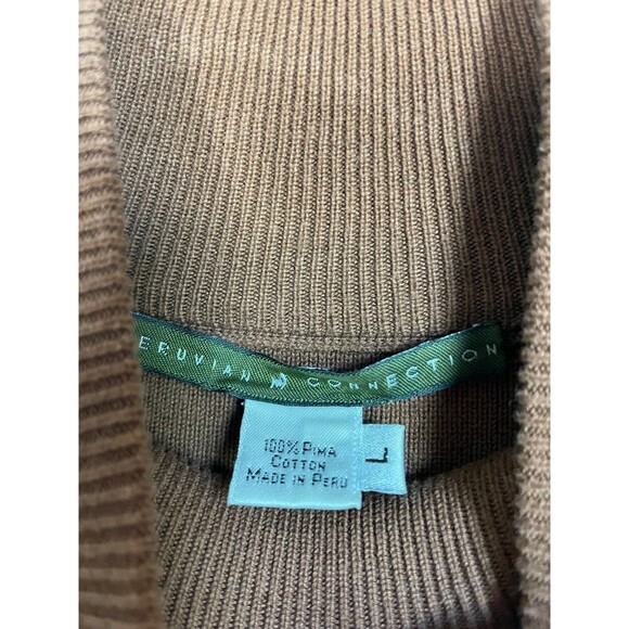 Peruvian Connection Prima Cotton Turtle Neck Tunic Sweater Dress Large READ - Picture 4 of 7